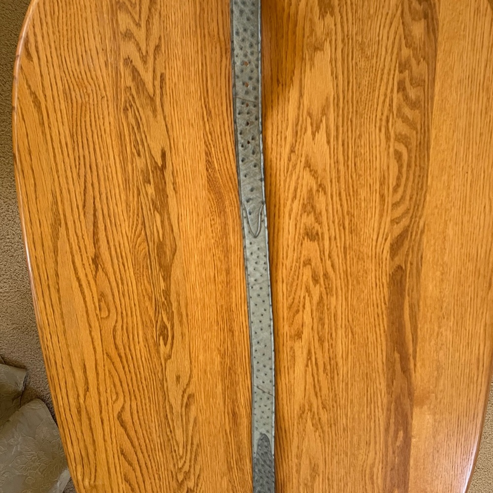 Ostrich blue leather belt 30”